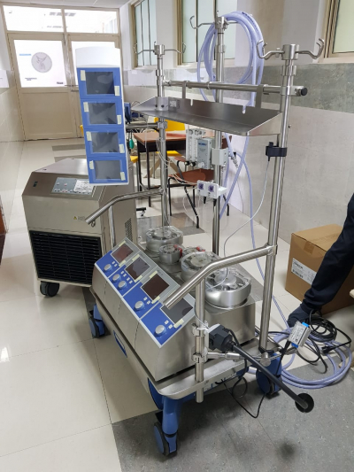 90 lakh new heart lung machine was installed in the medical college