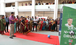 The health department has scored a goal against drug addiction; Minister Veena George scored the first goal