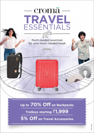 In electronic and travel products  Chroma Winter Season Sale with offers