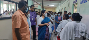 Minister Veena George paid an unannounced visit to Alappuzha Medical College