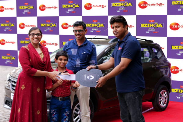  Gene AS, a native of Aruvikkara, bought a Renault Triber car for just Rs 2.62 at the Basinga Show