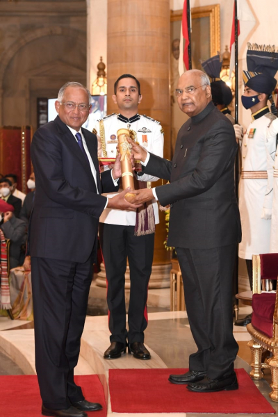 TVS Motor Company Chairman Venu Srinivasan receives Padma Bhushan award
