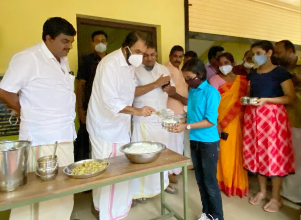 Minister V Sivankutty said that he is happy to be able to provide good lunch to the children