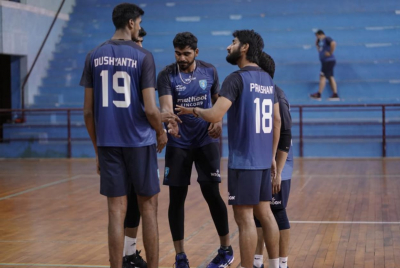 The pre-season camp of Kochi Blue Spikers has started in Triprayar