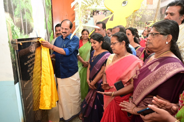 The color tent opened; Nedumangad LP School has international standard classroom and playground