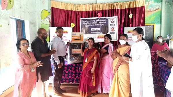 Manappuram Foundation donates sound system to Kattoor Government High School