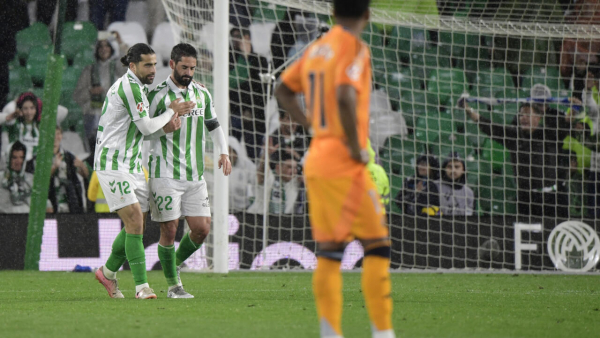 Isco celebrates scoring against Real Madrid as Betis win