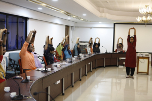 International Yoga Day: Yoga training was organized at Technopark