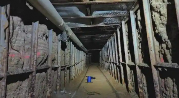 A large tunnel built for drug trafficking has been discovered in Mexico