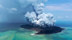 Tsunami following volcanic eruption in Tonga