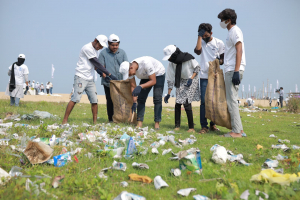 Under the leadership of KHRA, the waste at Puthuvaippu beach was removed