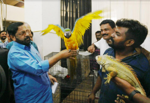 Exhibition festival of rare species of birds, colorful fish and cute animals has started at EK Nayanar Park, Puttarikandam.